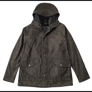 Rag and Bone Brown Wax Edmund Coat 36 waxed cotton jacket